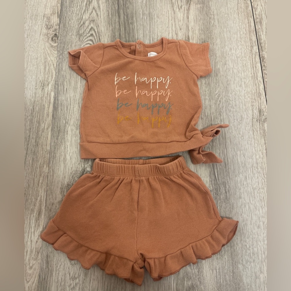 Grayson Mini 3-6 Month Girls Be Happy Outfit